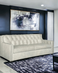 Uptown Sebastian Leather Sofa - 90 Henry Grain Leather Couch - American Made Leather