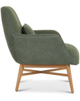 Modern Nubuck Leather Accent Chair Swell For Living Room - Uptown Sebastian