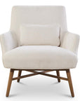 Modern Nubuck Leather Accent Chair Swell For Living Room - Uptown Sebastian