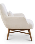 Modern Nubuck Leather Accent Chair Swell For Living Room - Uptown Sebastian