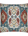 Navone Heirloom Red Turquoise Teal Large Throw Pillow With Insert - Uptown Sebastian