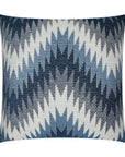 Nigel Ocean Chevron Blue Navy Large Throw Pillow With Insert - Uptown Sebastian