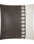 Paros IvoryBand Grey Large Throw Pillow With Insert - Uptown Sebastian