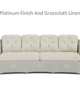 Reflections Crescent Sofa All Weather Wicker Sunbrella Cushions - Uptown Sebastian