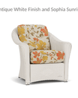 Reflections Wicker Lounge Chair With Sunbrella Cushions Lloyd Flanders - Uptown Sebastian