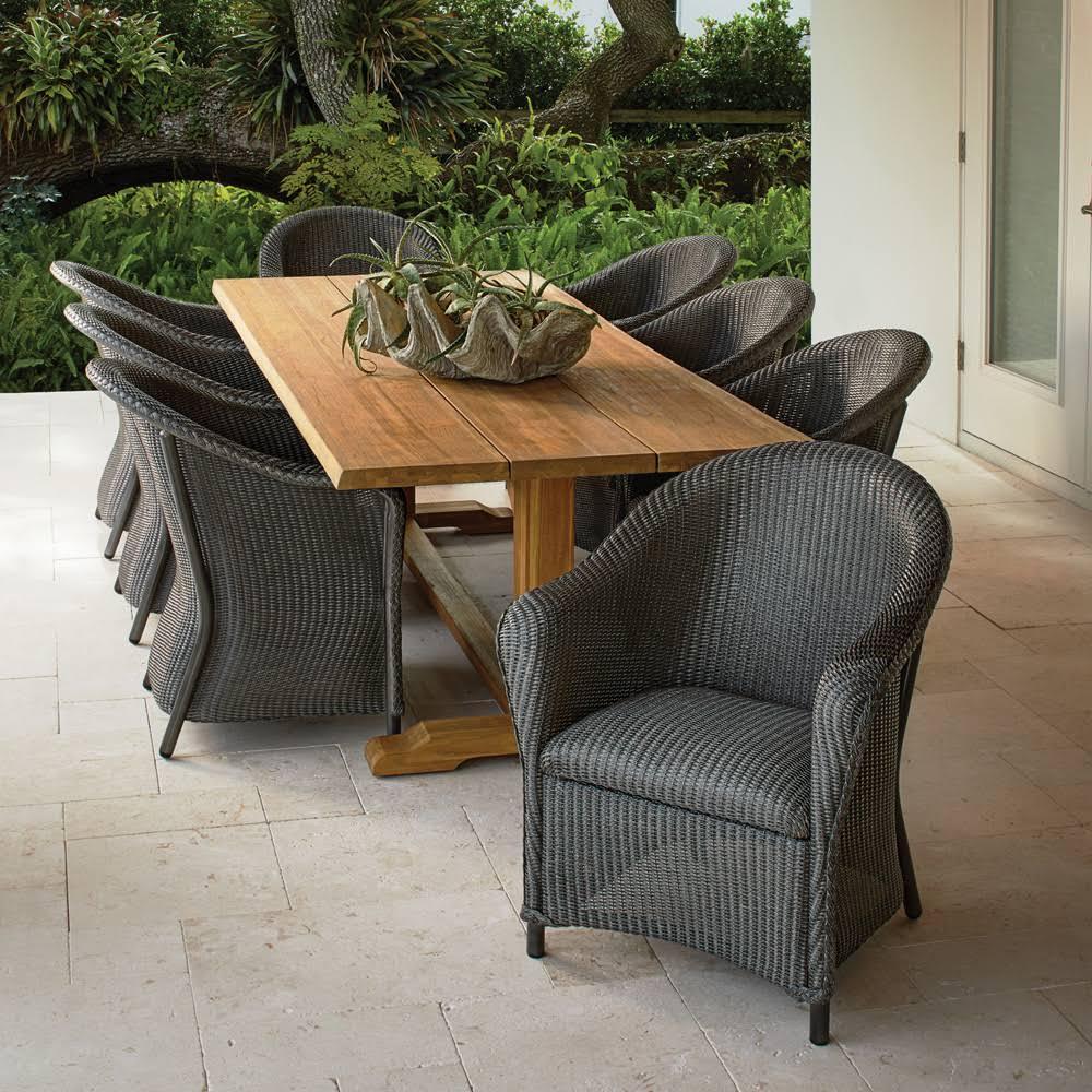 Reflections Wicker Patio Dining Table and Chair Set for 8 People - Uptown Sebastian