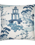 Sakura Indigo Blue Large Throw Pillow With Insert - Uptown Sebastian