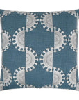 Solara Blue Embroidery Global Blue Large Throw Pillow With Insert - Uptown Sebastian