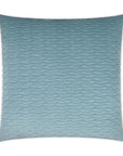 Sophia Chambray Solid Textured Blue Large Throw Pillow With Insert - Uptown Sebastian