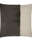 St. Moritz Grey Brown Faux Fur Grey Large Throw Pillow With Insert - Uptown Sebastian