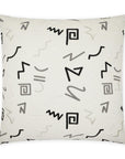D.V. Kap Staccato Abstract White Large Throw Pillow With Insert
