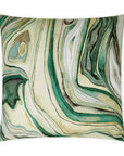 Sumidero Emerald Abstract Green Large Throw Pillow With Insert - Uptown Sebastian