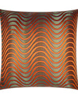 Swell Abstract Orange Multi Color Large Throw Pillow With Insert - Uptown Sebastian