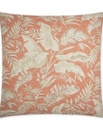 Taranto Coral Beach Floral Salmon Large Throw Pillow With Insert - Uptown Sebastian
