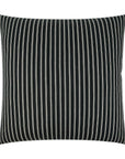 D.V. Kap Ticking Black Stripes Black Large Throw Pillow With Insert