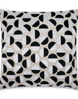 D.V. Kap Tilt Circular Dots Black Large Throw Pillow With Insert