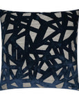 Veleri Indigo Abstract Navy Large Throw Pillow With Insert - Uptown Sebastian