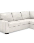 Virginia Symmetrical White Leather Sectional Sofa Made to Order - Uptown Sebastian