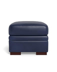 Waverly Modern Leather Ottoman - Uptown Sebastian