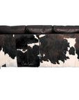 Western Style Leather & Hair On Hide Sofa Dark Brown Marshal - Uptown Sebastian