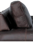 Western Style Leather & Hair On Hide Sofa Dark Brown Marshal - Uptown Sebastian