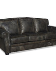 Western Style Leather Couch With Grey Alligator Embossed Leather - Uptown Sebastian