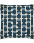 Zuri Prussian Circular Dots Blue Large Throw Pillow With Insert - Uptown Sebastian