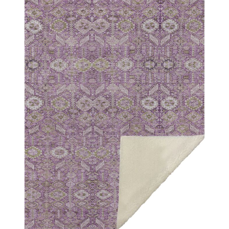 Bohemian Lavender Washable Indoor-Outdoor Rug