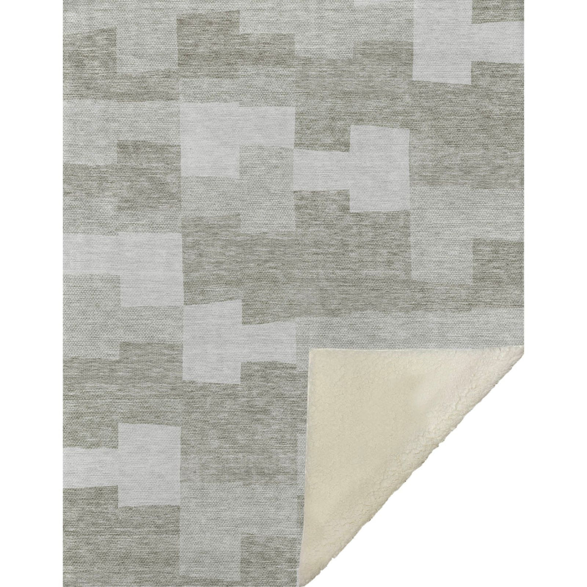 Flowing Harmony Taupe Washable Indoor-Outdoor Rug