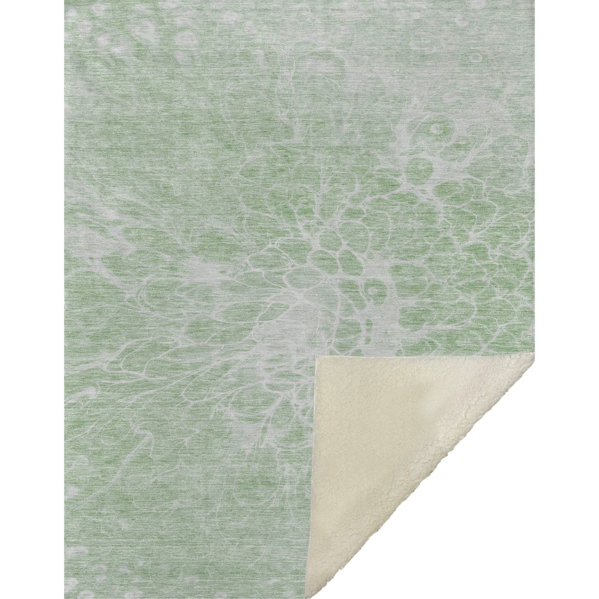 Fluid Drift Green Washable Indoor-Outdoor Rug
