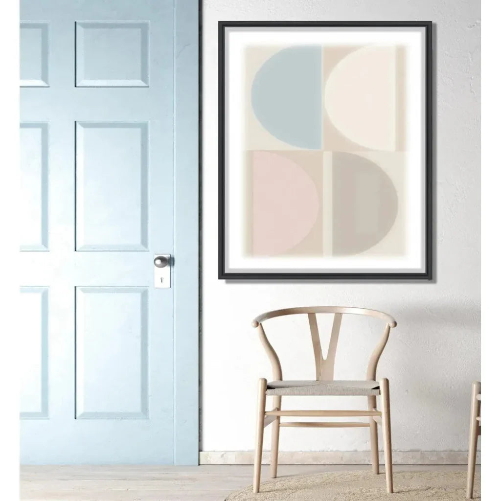 Split Circle V Floating Canvas Art -- view 5