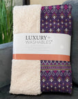 Lazy Rivers Purple Washable Indoor-Outdoor Rug