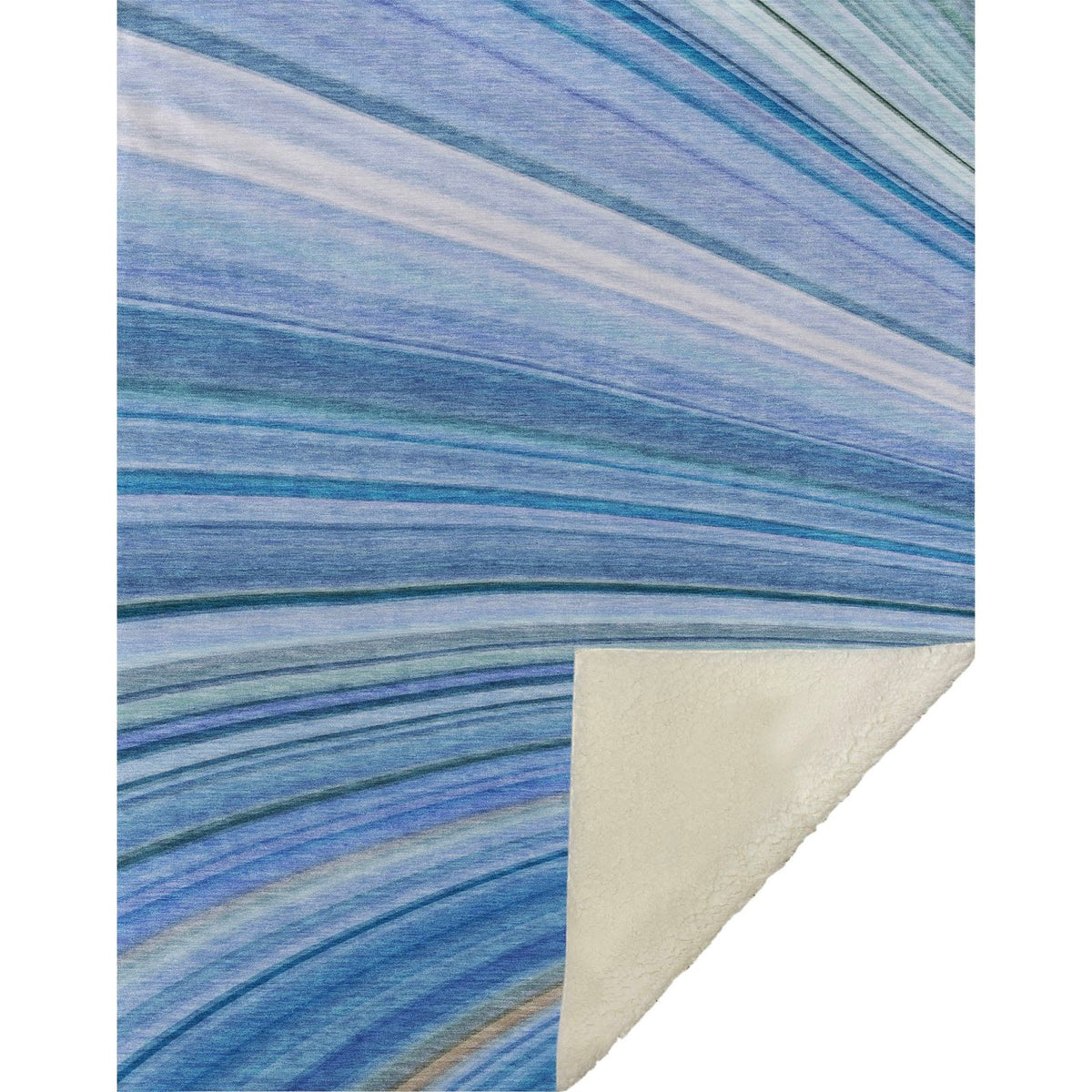 Waves Blue Washable Indoor-Outdoor Rug