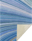 Waves Blue Washable Indoor-Outdoor Rug