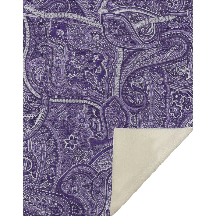 Woven Blocks Purple Washable Indoor-Outdoor Rug