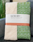 Boho Green Washable Indoor-Outdoor Rug
