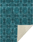 Panel Teal Washable Indoor-Outdoor Rug