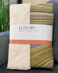 Waves Brown Washable Indoor-Outdoor Rug