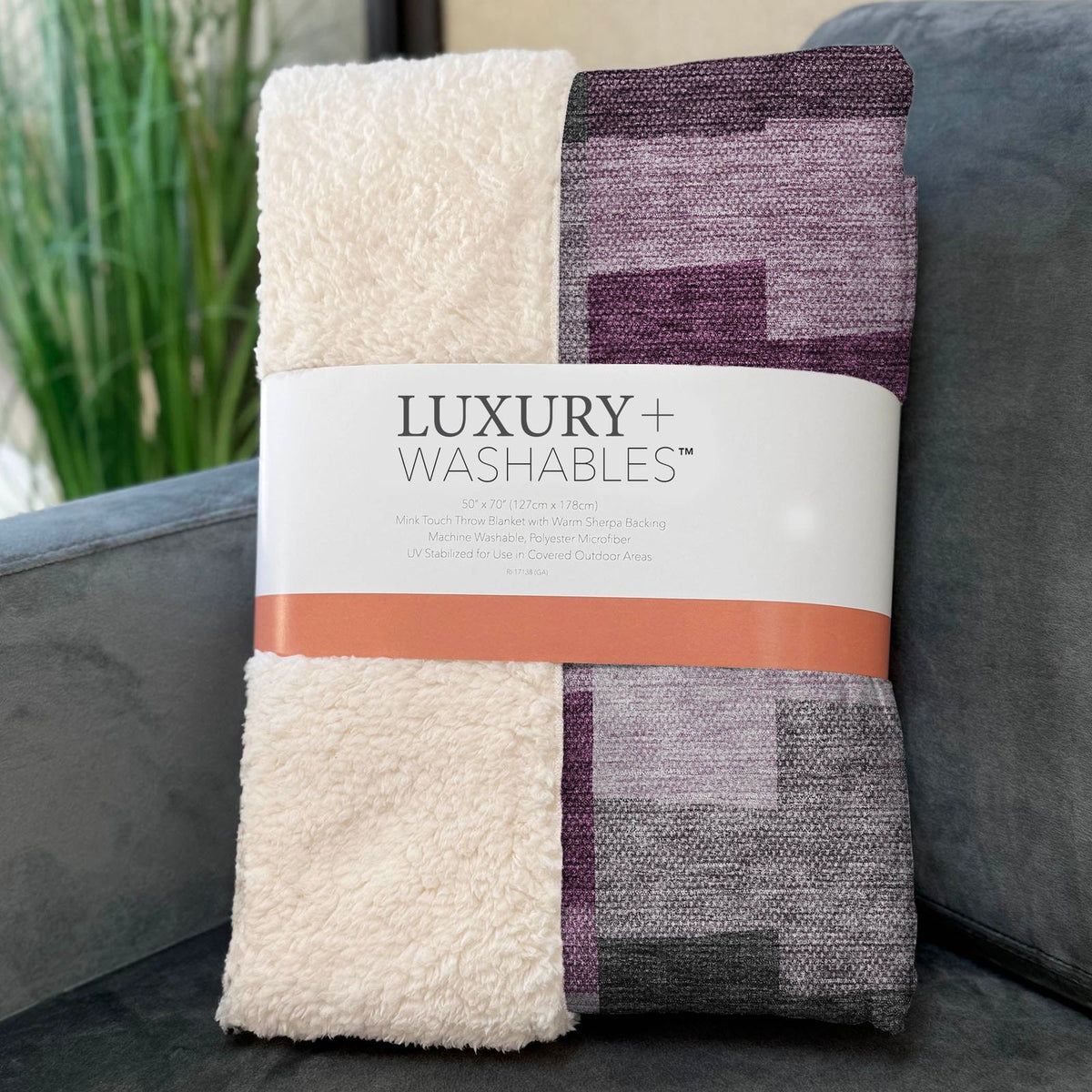 Flowing Harmony Red Washable Indoor-Outdoor Rug