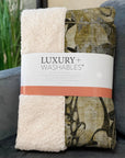 Floral Brown Washable Indoor-Outdoor Rug