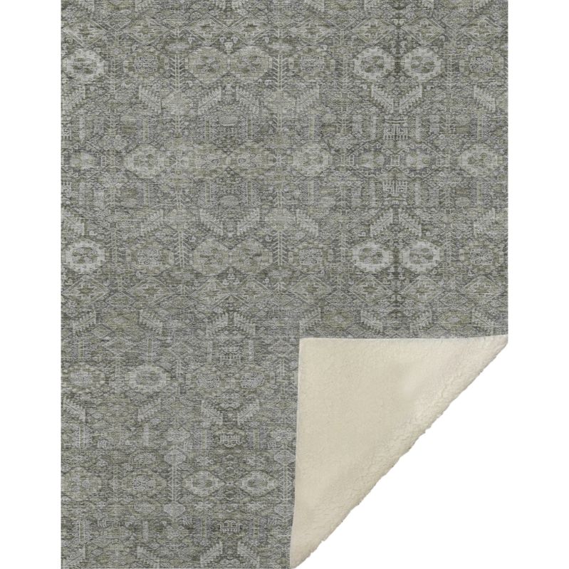 Bohemian Grey Washable Indoor-Outdoor Rug