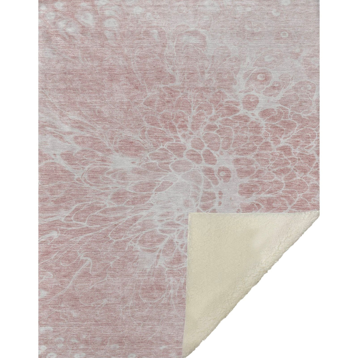 Fluid Drift Pink Washable Indoor-Outdoor Rug