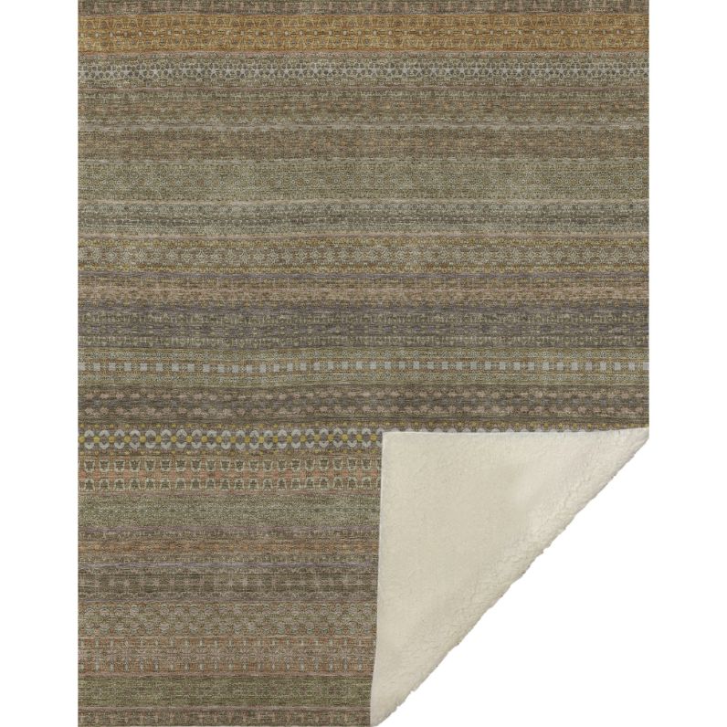 Stripes Brown Washable Indoor-Outdoor Rug