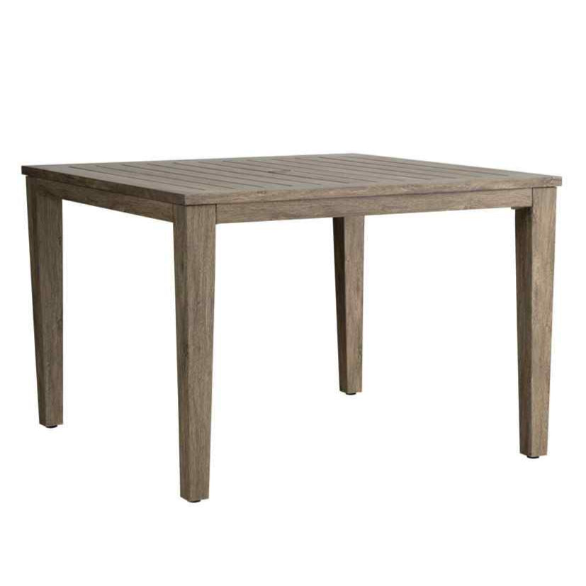 Lloyd Flanders Frontier Square Umbrella Outdoor Dining Table