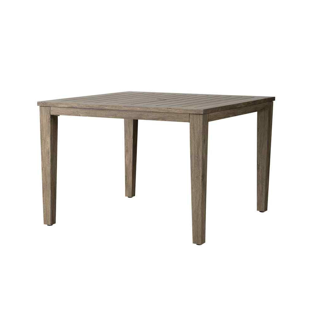 Lloyd Flanders Frontier Square Umbrella Outdoor Dining Table
