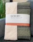 Stripes Sage Washable Indoor-Outdoor Rug