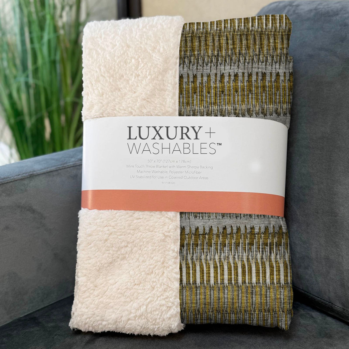 Hushed Coffee Washable Indoor-Outdoor Rug