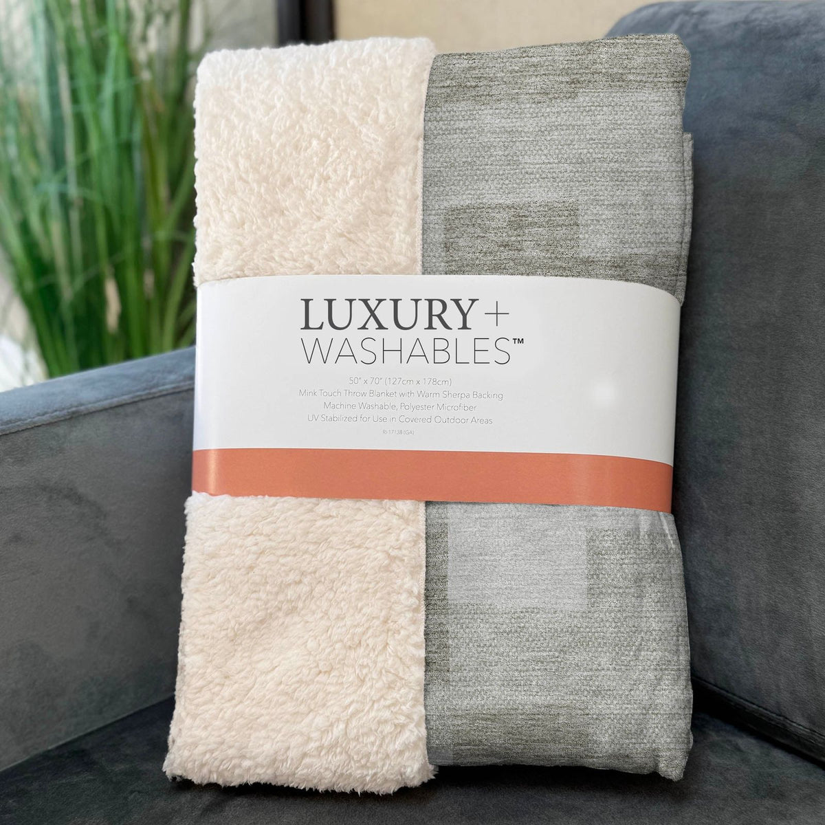 Flowing Harmony Taupe Washable Indoor-Outdoor Rug