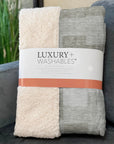 Flowing Harmony Taupe Washable Indoor-Outdoor Rug