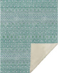 Boho Teal Washable Indoor-Outdoor Rug